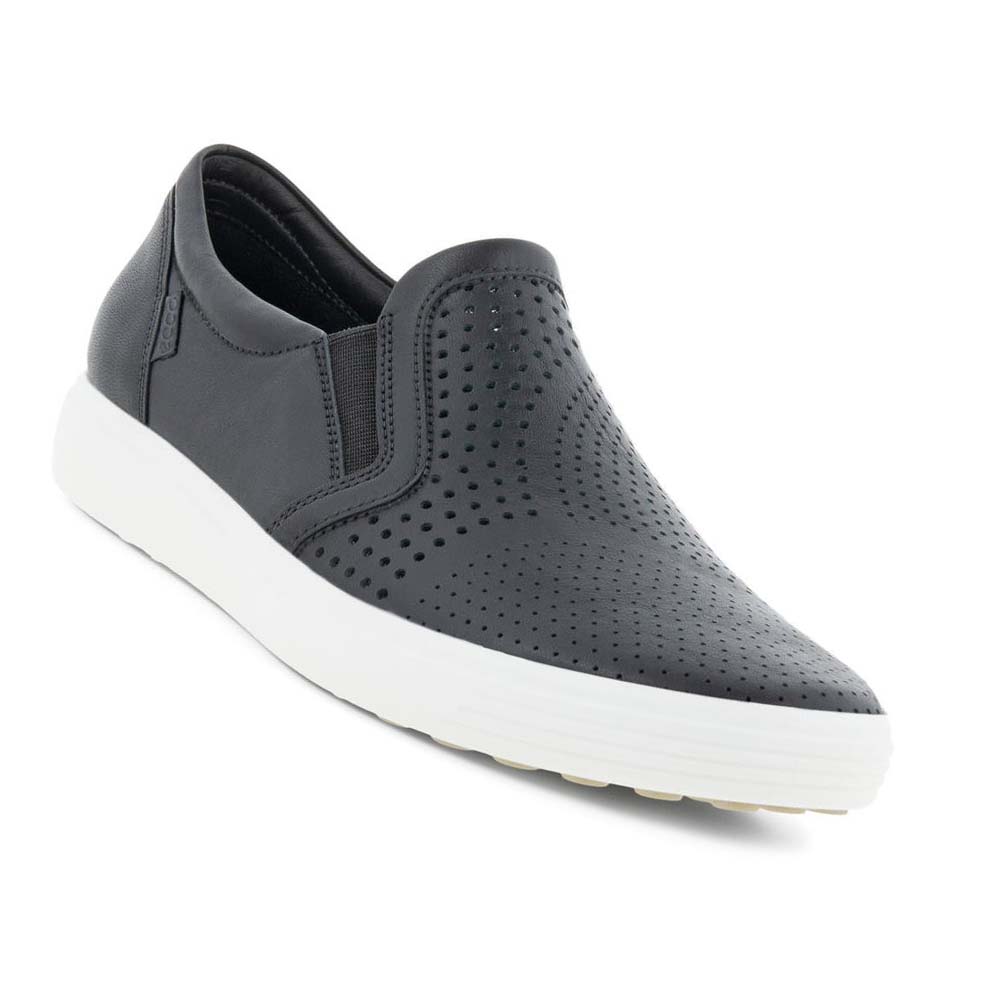 Női Ecco Soft 7 Slip-on Alkalmi Cipő Fekete | HU 77FDN